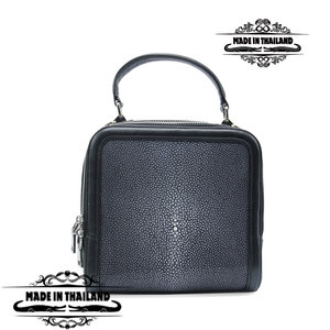 MN загас цүнх 2 цах-тай дөрвөлжин үүргэвч өнгөлсөн хар