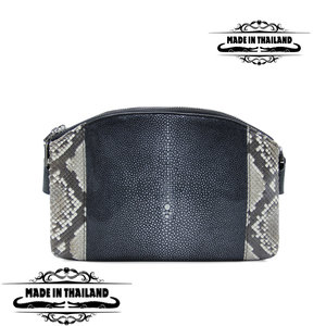 MN загас цүнх 2 цах-тай гинжин оосортой өнгөлсөн могойт хар