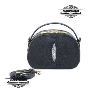 Meisslie цүнх 2 цах-тай арьсан оосортой дугуй хэлбэртэй хар