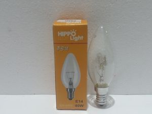 Ламп 40вт E14 тунгалаг /Hippo/
