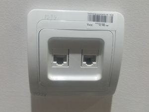Компьютер розетка RJ-45 + TФ (RJ-11) цагаан Валдай  TDM/SQ1804-0015/