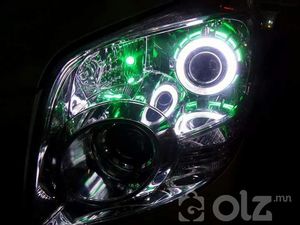Бүх төрлийн машинд таарах ;LED." BI-XENON PREJTOR LENS ,, ANGEL EYES,, HID-H-4,,H-7,,H-3,, H-11,,H-8,, 9005,, 9006,, ламп гэрэлүүд зарж, оншилж үйлчилнэ.