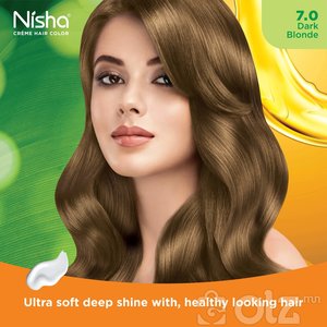 Nisha Cream Hair Color With Natural Herbs Pack of 3 Dark Blonde 120GM