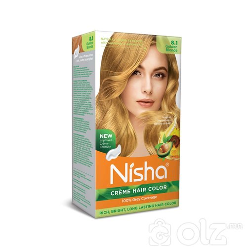 Nisha Cream Hair Color With Natural Herbs Pack of 3 Golden Blonde 120GM