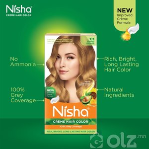 Nisha Cream Hair Color With Natural Herbs Pack of 3 Honey Blonde 120GM